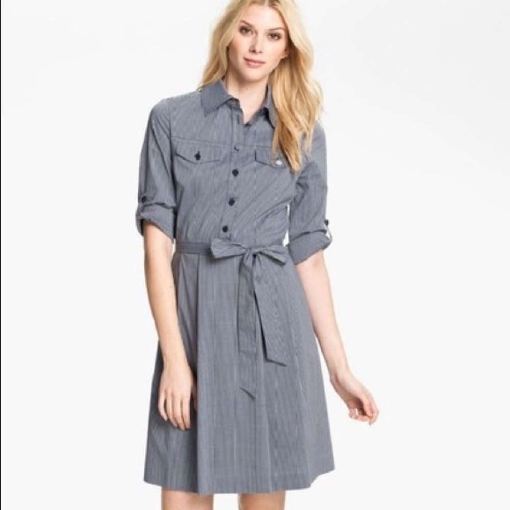 Tory Burch Navy Gingham Dress
